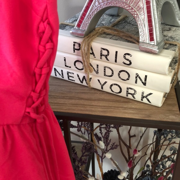 Double vneck fun flirty dress with lace up sides - Picture 2 of 6